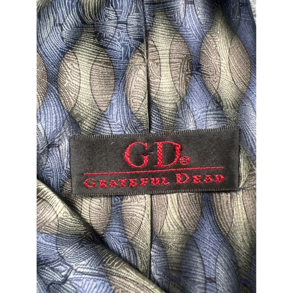 Grateful Dead GD Tie Tangled Up Thirteenth‎ Set Silk Blue Tan Pattern